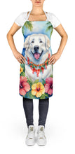 Load image into Gallery viewer, Great Pyrenees Luau Apron – Artist-Designed Kitchen, BBQ &amp; Craft Apron