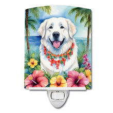 Load image into Gallery viewer, Great Pyrenees Luau Ceramic Night Light