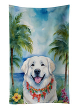 Load image into Gallery viewer, Great Pyrenees Luau Kitchen Towel