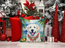 Load image into Gallery viewer, Great Pyrenees Luau Throw Pillow - 14x14 Decorative Pillow – Art for Your Home &amp; Patio