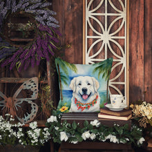 Load image into Gallery viewer, Great Pyrenees Luau Throw Pillow