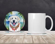 Load image into Gallery viewer, Great Pyrenees Luau Large Sandstone Coasters Pack of 4