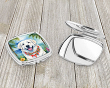 Load image into Gallery viewer, Great Pyrenees Luau Compact Mirror – Stylish Purse Mirror with Artistic Covers