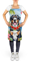 Load image into Gallery viewer, Greater Swiss Mountain Dog Luau Apron – Artist-Designed Kitchen, BBQ &amp; Craft Apron