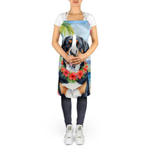 Load image into Gallery viewer, Greater Swiss Mountain Dog Luau Apron – Artist-Designed Kitchen, BBQ &amp; Craft Apron