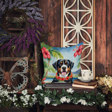 Load image into Gallery viewer, Greater Swiss Mountain Dog Luau Throw Pillow