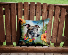 Load image into Gallery viewer, Greyhound Luau Throw Pillow - 14x14 Decorative Pillow – Art for Your Home &amp; Patio