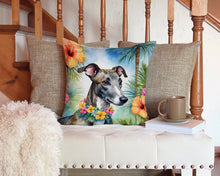 Load image into Gallery viewer, Greyhound Luau Throw Pillow - 14x14 Decorative Pillow – Art for Your Home &amp; Patio