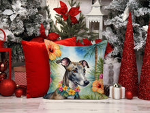 Load image into Gallery viewer, Greyhound Luau Throw Pillow - 14x14 Decorative Pillow – Art for Your Home &amp; Patio