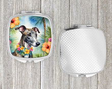 Load image into Gallery viewer, Greyhound Luau Compact Mirror – Stylish Purse Mirror with Artistic Covers