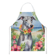 Load image into Gallery viewer, Greyhound Luau Apron – Artist-Designed Kitchen, BBQ &amp; Craft Apron