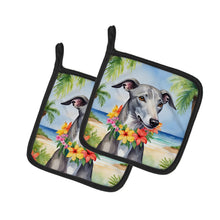 Load image into Gallery viewer, Greyhound Luau Pot Holders - Set of 2 Decorative Kitchen Helpers | Made in the USA