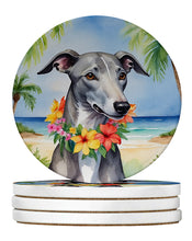 Load image into Gallery viewer, Greyhound Luau Large Sandstone Coasters Pack of 4