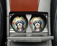 Load image into Gallery viewer, Havanese Luau Car Coasters – Set of 2 - Absorbent Stone with Fun &amp; Functional Artwork
