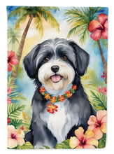 Load image into Gallery viewer, Havanese Luau Garden Flag – Tropical Dog Decor with Hibiscus &amp; Palm Leaves