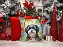 Load image into Gallery viewer, Havanese Luau Throw Pillow - 14x14 Decorative Pillow – Art for Your Home &amp; Patio