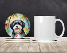 Load image into Gallery viewer, Havanese Luau Large Sandstone Coasters Pack of 4