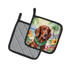Load image into Gallery viewer, Irish Setter Luau Pot Holders - Set of 2 Decorative Kitchen Helpers | Made in the USA