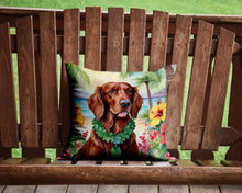Load image into Gallery viewer, Irish Setter Luau Throw Pillow - 14x14 Decorative Pillow – Art for Your Home &amp; Patio