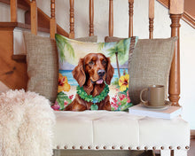 Load image into Gallery viewer, Irish Setter Luau Throw Pillow - 14x14 Decorative Pillow – Art for Your Home &amp; Patio