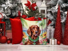 Load image into Gallery viewer, Irish Setter Luau Throw Pillow - 14x14 Decorative Pillow – Art for Your Home &amp; Patio