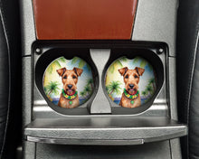 Load image into Gallery viewer, Irish Terrier Luau Car Coasters – Set of 2 - Absorbent Stone with Fun &amp; Functional Artwork