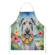 Load image into Gallery viewer, Irish Wolfhound Luau Apron – Artist-Designed Kitchen, BBQ &amp; Craft Apron