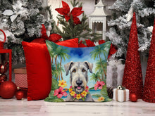 Load image into Gallery viewer, Irish Wolfhound Luau Throw Pillow - 14x14 Decorative Pillow – Art for Your Home &amp; Patio