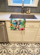 Load image into Gallery viewer, Italian Greyhound Luau Kitchen Towel