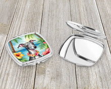 Load image into Gallery viewer, Italian Greyhound Luau Compact Mirror – Stylish Purse Mirror with Artistic Covers