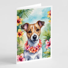 Load image into Gallery viewer, Jack Russell Terrier Luau Greeting Cards - Blank Note Cards – 8-Pack of Artist-Designed Cards with Envelopes
