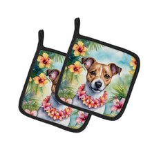 Load image into Gallery viewer, Jack Russell Terrier Luau Pot Holders - Set of 2 Decorative Kitchen Helpers | Made in the USA