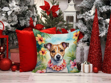 Load image into Gallery viewer, Jack Russell Terrier Luau Throw Pillow - 14x14 Decorative Pillow – Art for Your Home &amp; Patio
