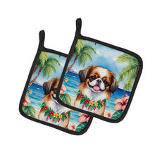 Load image into Gallery viewer, Japanese Chin Luau Pot Holders - Set of 2 Decorative Kitchen Helpers | Made in the USA