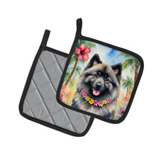 Load image into Gallery viewer, Keeshond Luau Pot Holders - Set of 2 Decorative Kitchen Helpers | Made in the USA