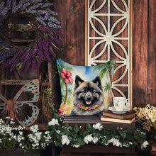 Load image into Gallery viewer, Keeshond Luau Throw Pillow - 14x14 Decorative Pillow – Art for Your Home &amp; Patio