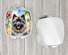 Load image into Gallery viewer, Keeshond Luau Compact Mirror – Stylish Purse Mirror with Artistic Covers