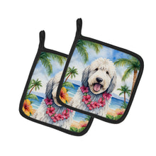 Load image into Gallery viewer, Komondor Luau Pot Holders - Set of 2 Decorative Kitchen Helpers | Made in the USA