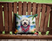Load image into Gallery viewer, Komondor Luau Throw Pillow - 14x14 Decorative Pillow – Art for Your Home &amp; Patio