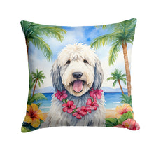 Load image into Gallery viewer, Komondor Luau Throw Pillow - 14x14 Decorative Pillow – Art for Your Home &amp; Patio