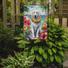 Load image into Gallery viewer, Kuvasz Luau Garden Flag – Tropical Dog Decor with Hibiscus &amp; Palm Leaves