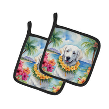 Load image into Gallery viewer, Kuvasz Luau Pot Holders - Set of 2 Decorative Kitchen Helpers | Made in the USA
