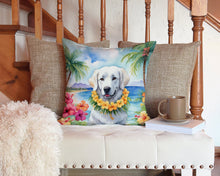 Load image into Gallery viewer, Kuvasz Luau Throw Pillow - 14x14 Decorative Pillow – Art for Your Home &amp; Patio