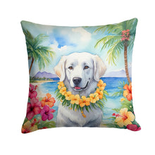 Load image into Gallery viewer, Kuvasz Luau Throw Pillow - 14x14 Decorative Pillow – Art for Your Home &amp; Patio