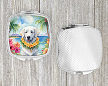 Load image into Gallery viewer, Kuvasz Luau Compact Mirror – Stylish Purse Mirror with Artistic Covers