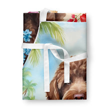 Load image into Gallery viewer, Labradoodle Luau Apron – Artist-Designed Kitchen, BBQ &amp; Craft Apron