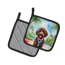 Load image into Gallery viewer, Labradoodle Luau Pot Holders - Set of 2 Decorative Kitchen Helpers | Made in the USA