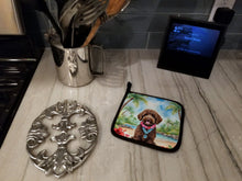 Load image into Gallery viewer, Labradoodle Luau Pot Holders - Set of 2 Decorative Kitchen Helpers | Made in the USA