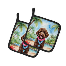 Load image into Gallery viewer, Labradoodle Luau Pot Holders - Set of 2 Decorative Kitchen Helpers | Made in the USA