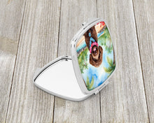 Load image into Gallery viewer, Labradoodle Luau Compact Mirror – Stylish Purse Mirror with Artistic Covers